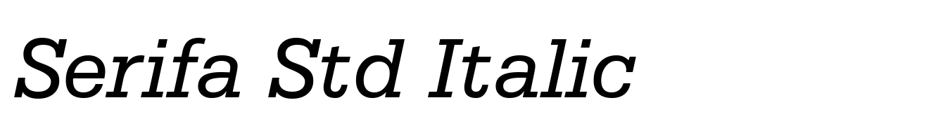 Serifa Std Italic